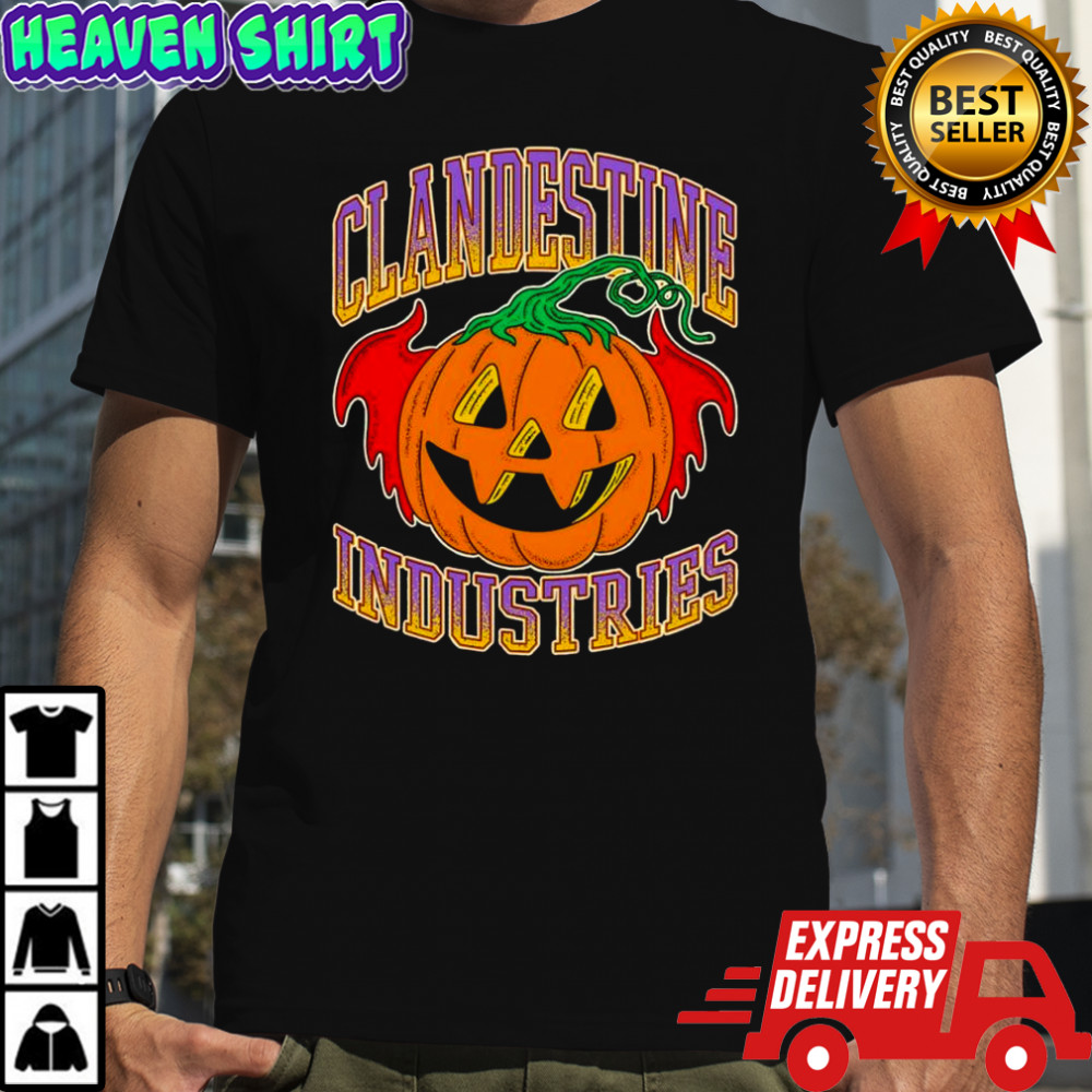 Clandestine Industries Bat Pumpkin Halloween shirt