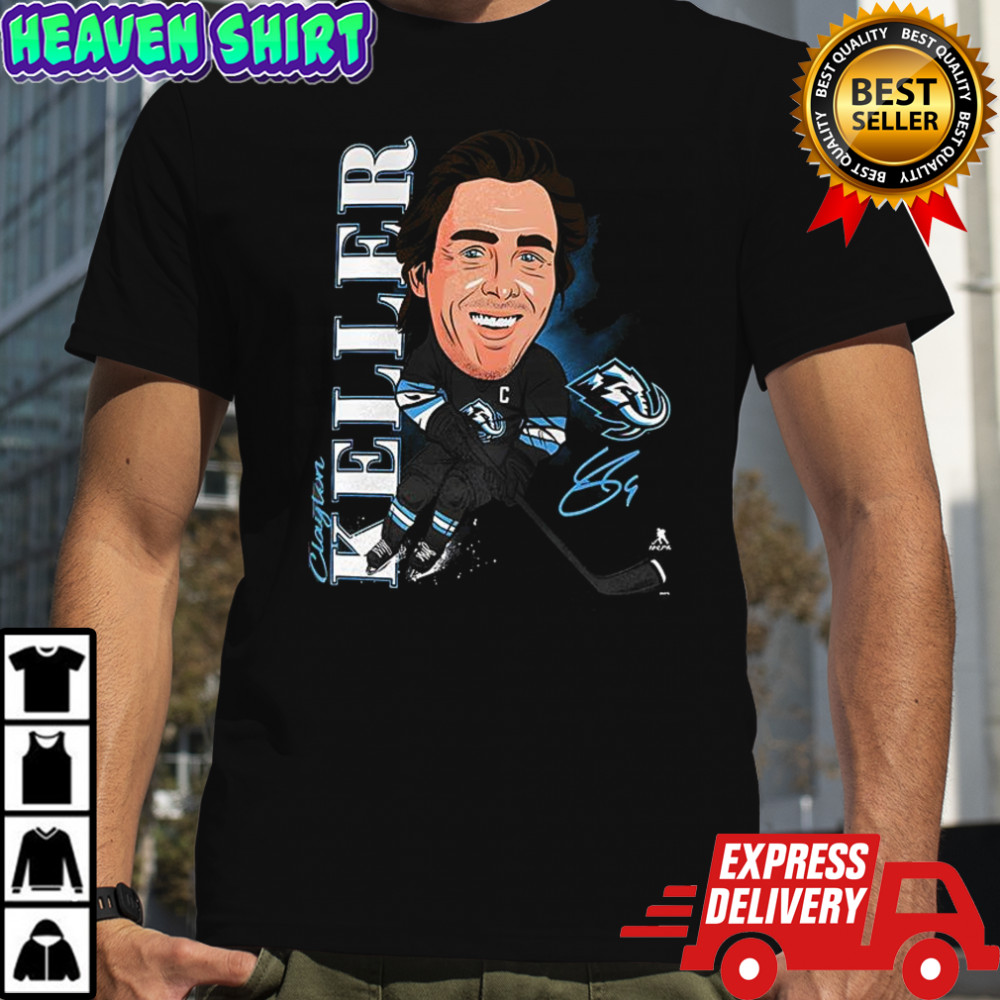 Clayton Keller Utah Mammoth hockey caricature player signature shirt