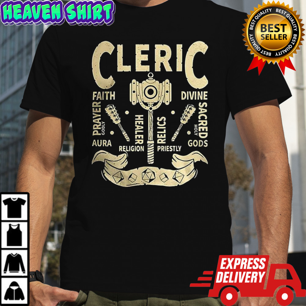 Cleric Grunge Dungeons and Dragons shirt