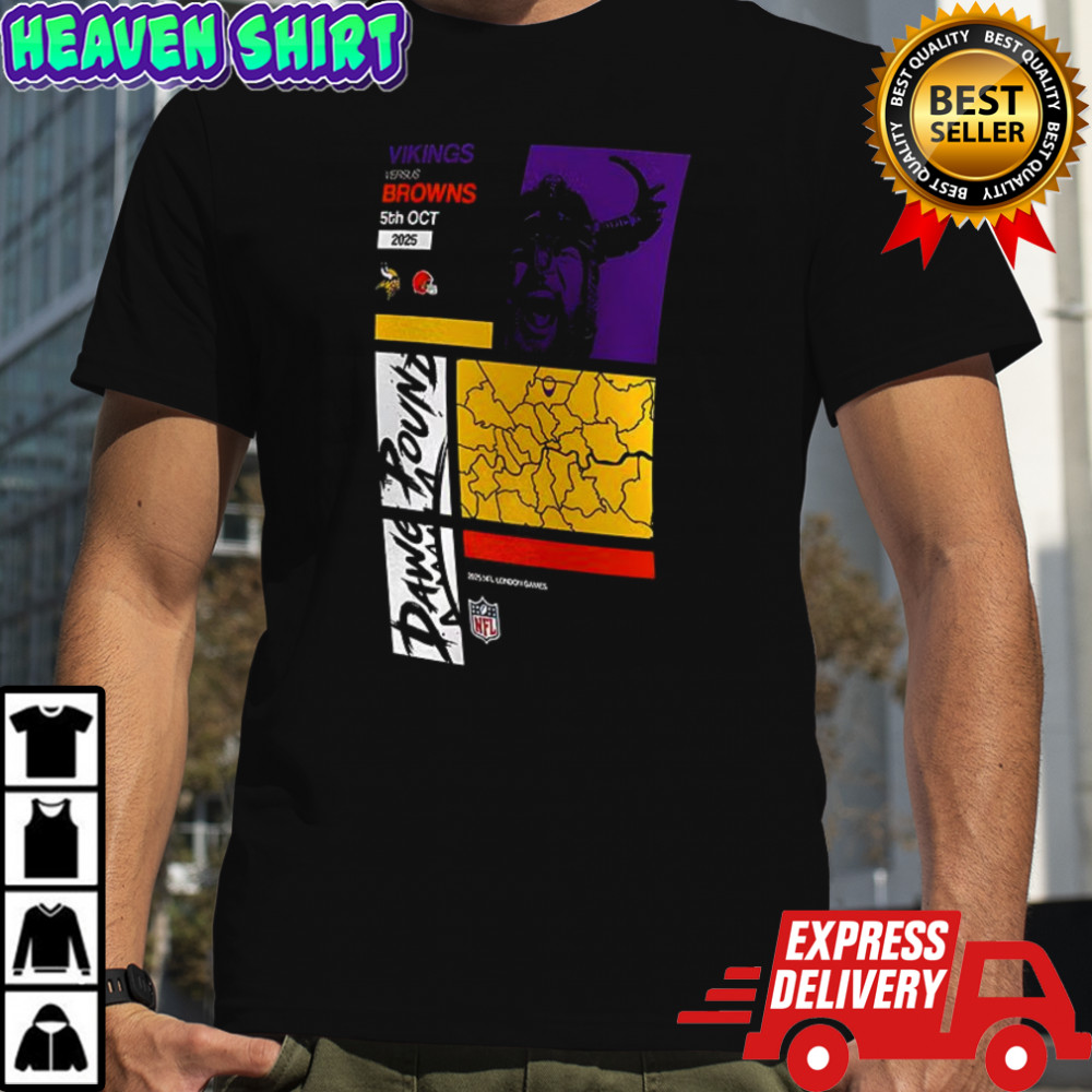 Cleveland Browns Vs Minnesota Vikings NFL 2025 match up shirt