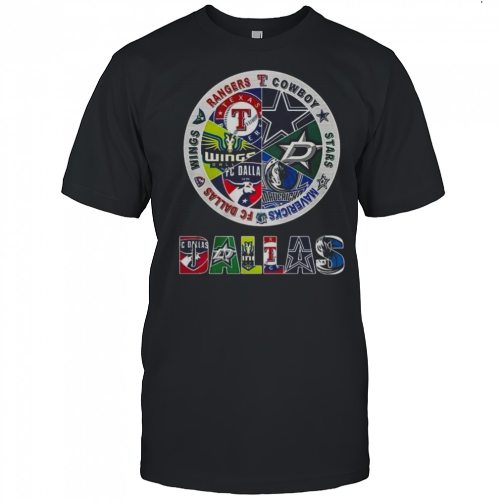 Combined Logos Of Dallas Sports Teams T-Shirt