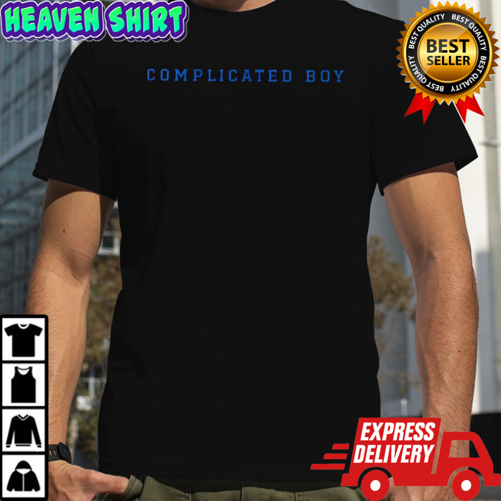 Complicated bοy text shirt