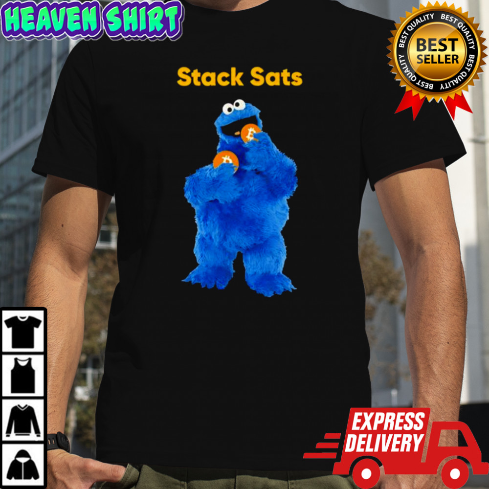 Cookie Monster Stack Sats coins shirt