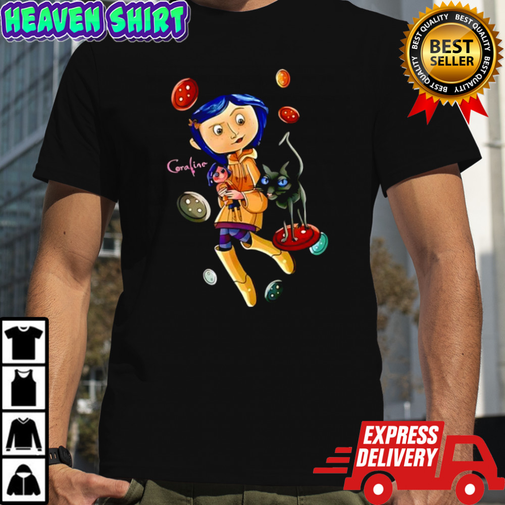 Coraline animated film character shirt