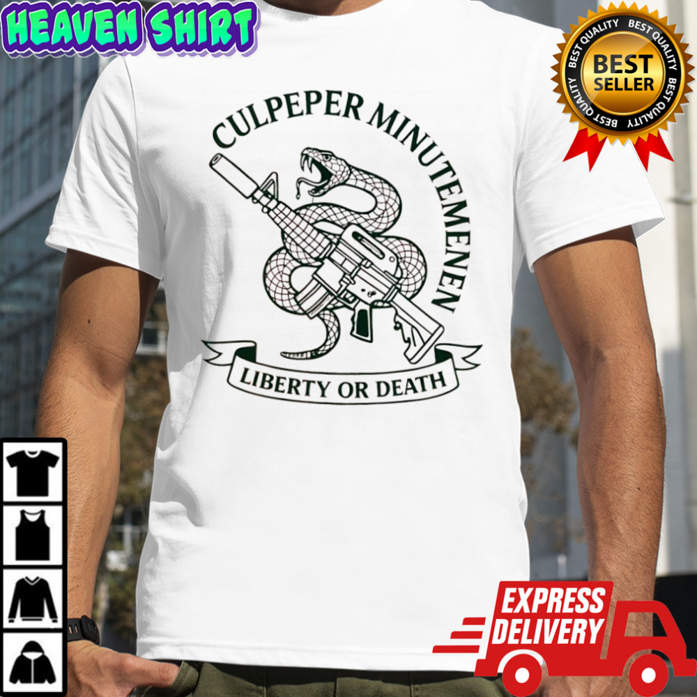 Culpeper Minutemen Liberty or Death logo shirt