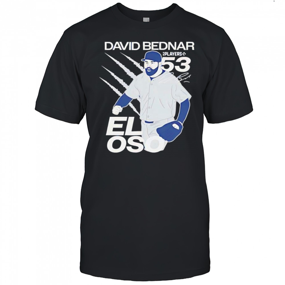 David Bednar El Oso number 53 signature graphic shirt