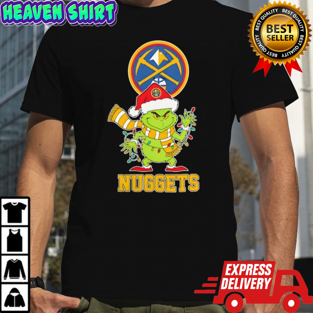 Denver Nuggets Christmas Grinch Santa Holiday shirt