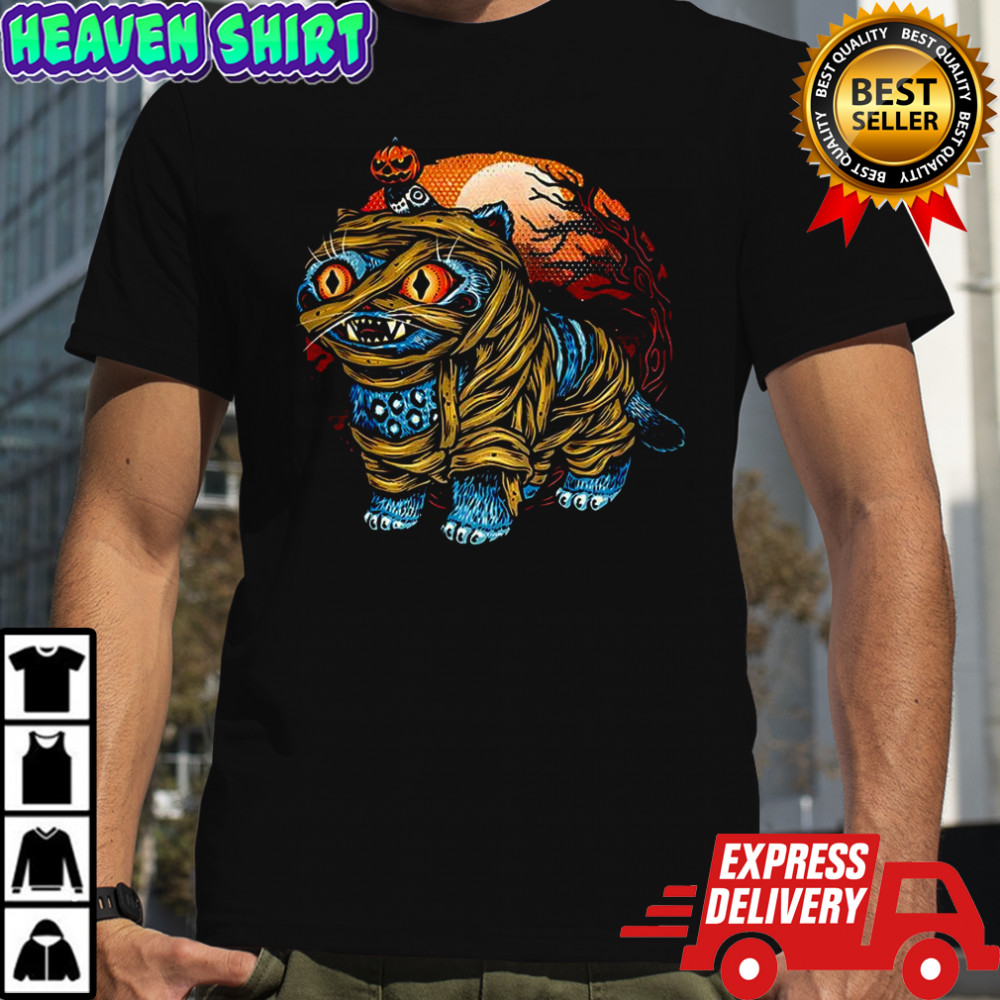 Derpy tiger Mummy and Sussie pumpkin head Halloween shirt