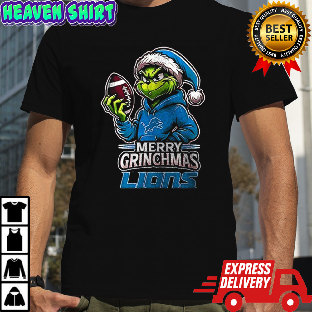Detroit Lions Merry Grinchmas they hate us because they ain’t us shirt