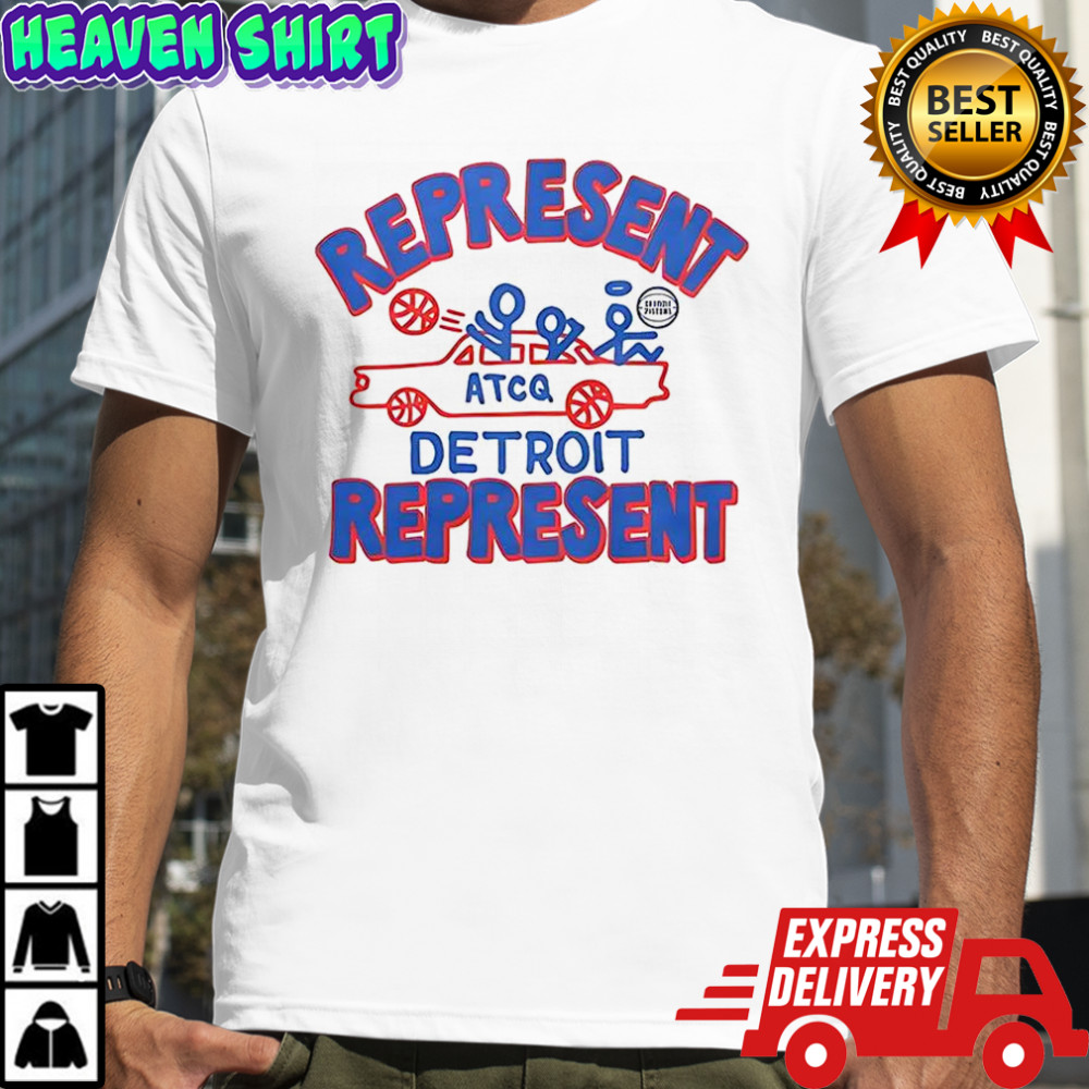 Detroit Pistons NBA Represent stickman shirt