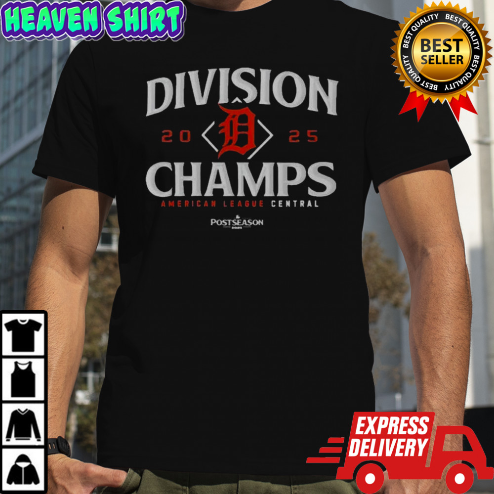Detroit Tigers 2025 AL Central Division Champions T-Shirt