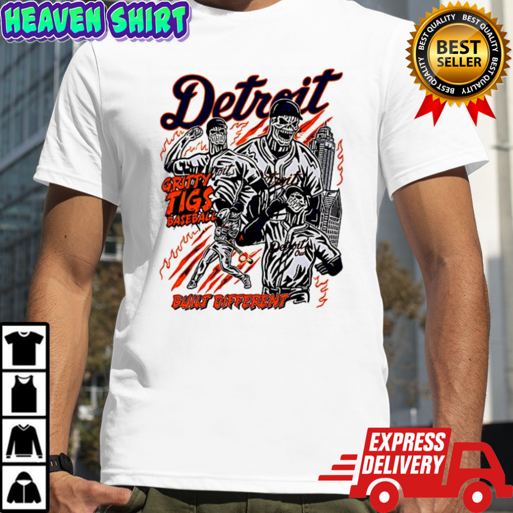 Detroit Tigers Built Different skeleton shirt