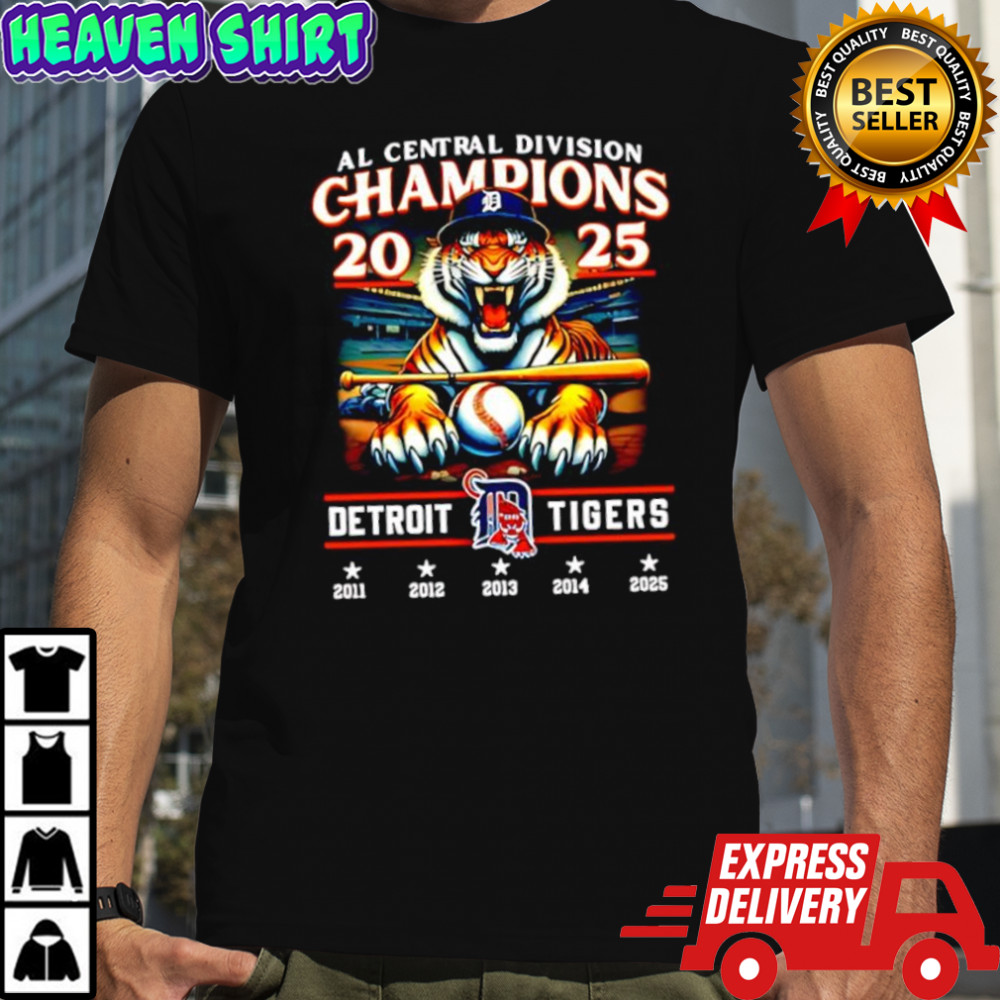 Detroit Tigers mascot AL Central Division Champions 2025 shirt