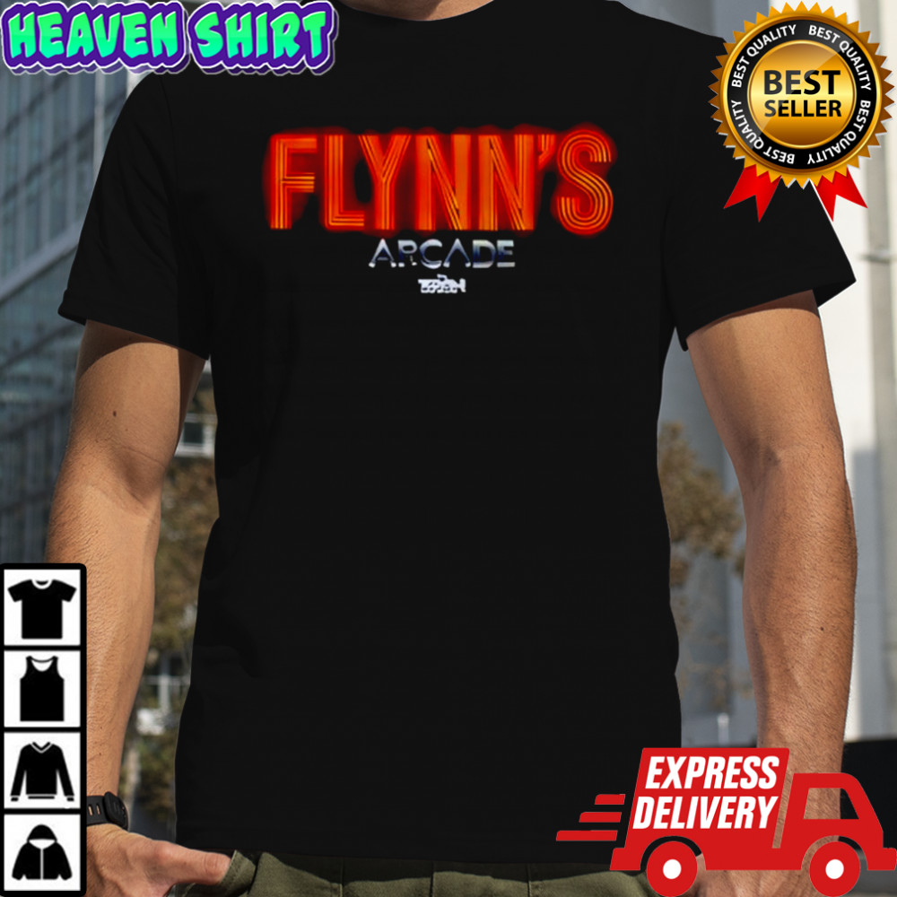 Disney Tron Flynn’s Arcade Neon Logo shirt