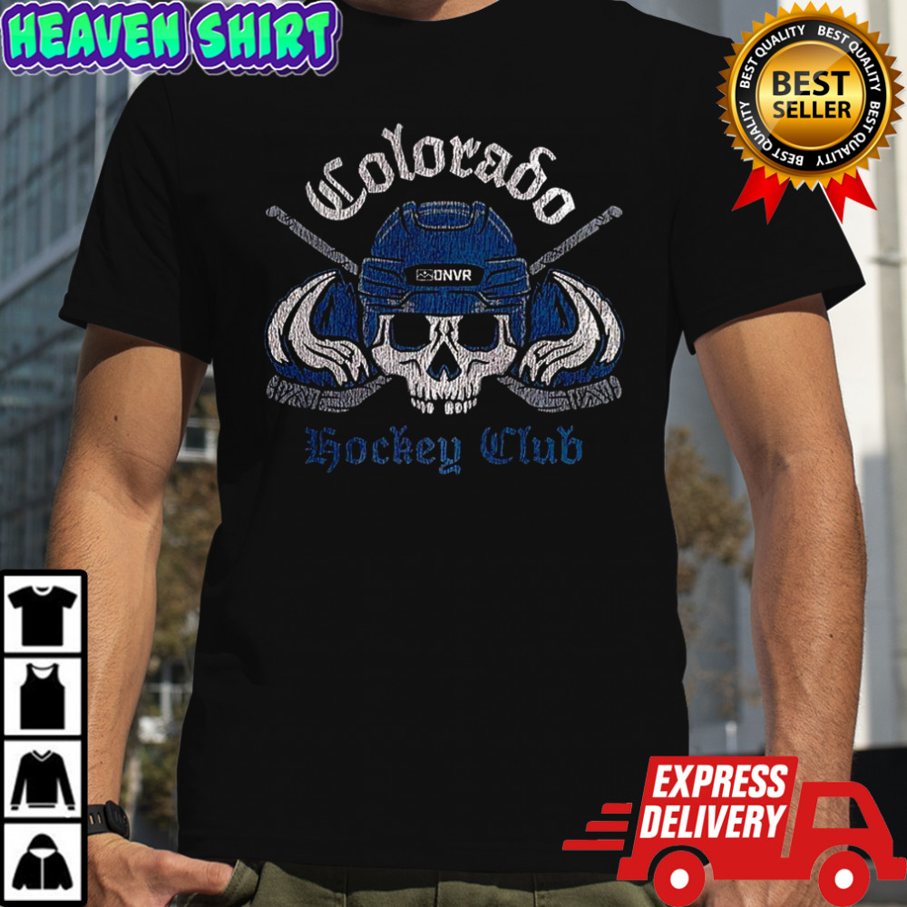 DNVR Colorado Hockey club skull logo shirt
