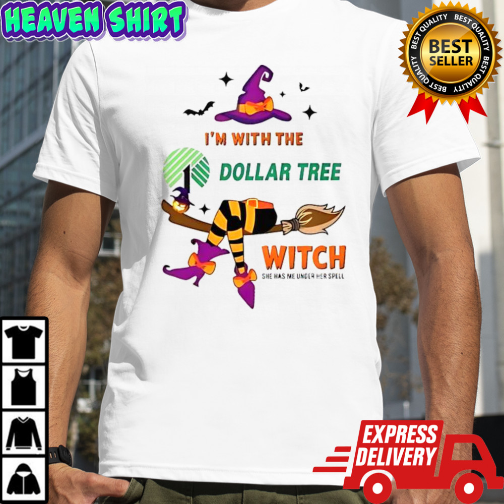 Dollar Tree I’m With The Witch She Has Me Under Her Spell Halloween T-Shirt