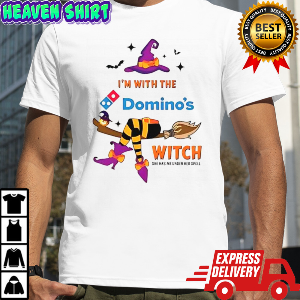Domino’s Pizza I’m With The Witch She Has Me Under Her Spell Halloween T-Shirt