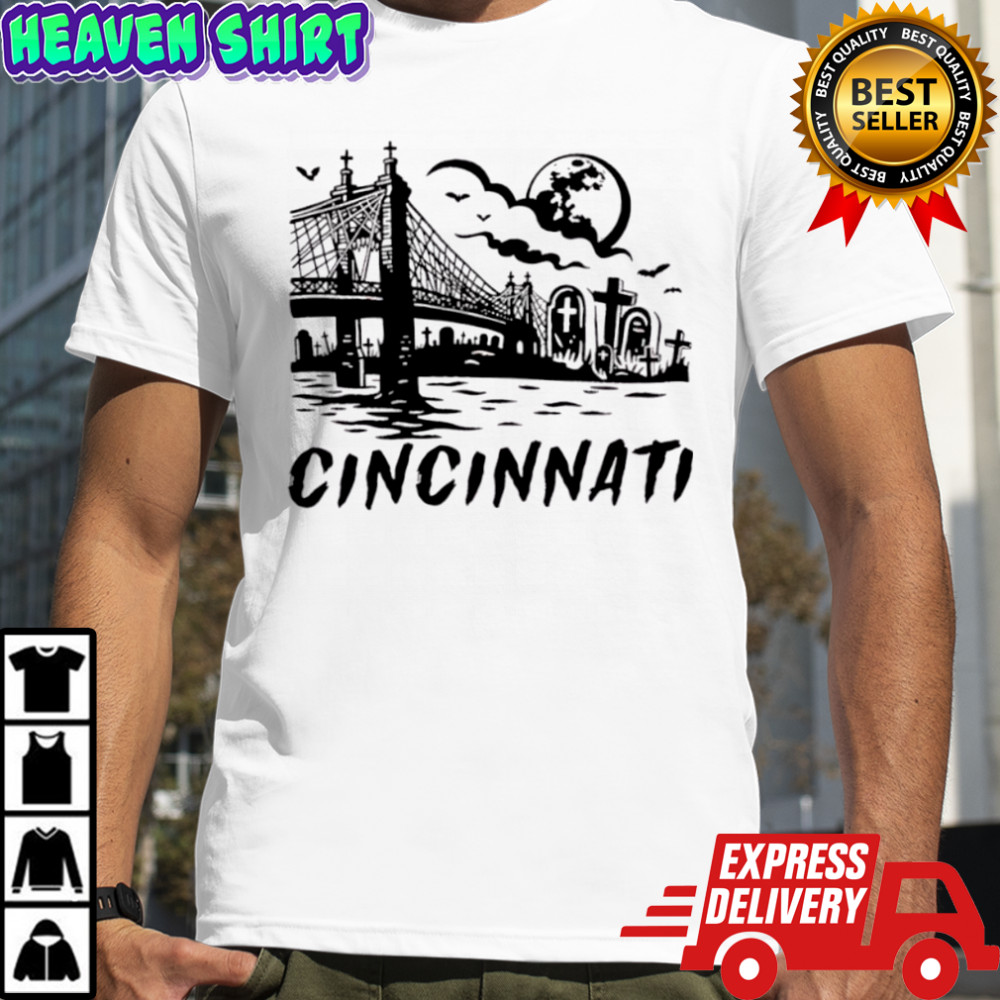 Downtown Spooky Halloween Bridge T-shirts