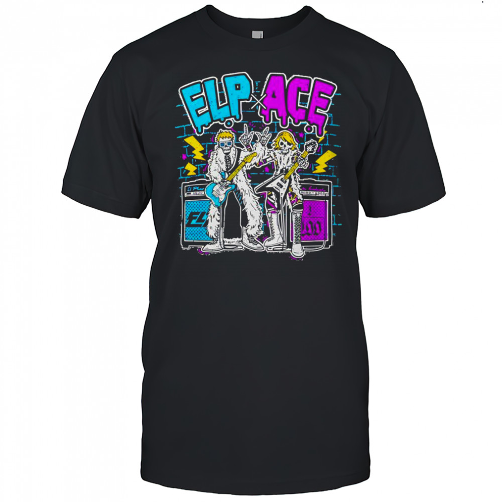 Elp X Ace skeletons playing electric guitars shirt