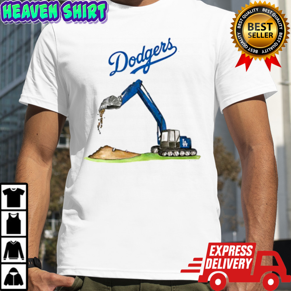 Excavator vs Los Angeles Dodgers MLB Baseball sports fans shirt