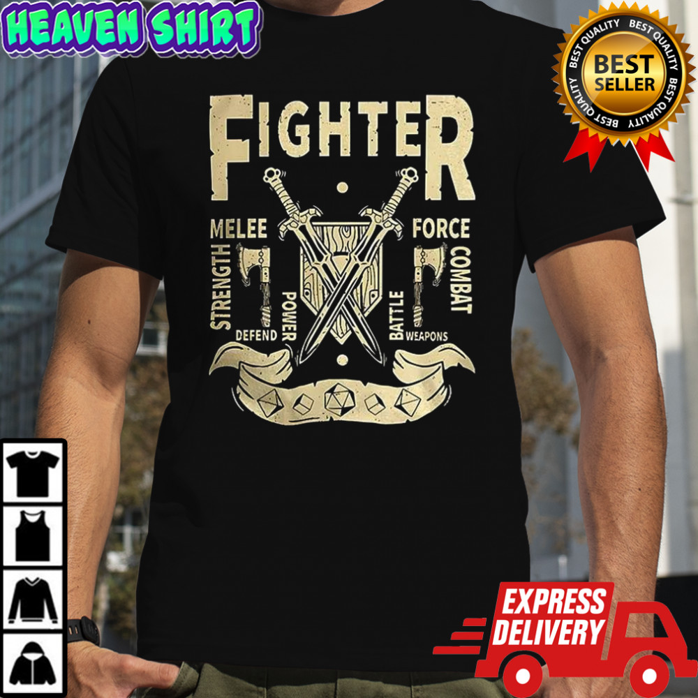 Fighter Grunge Dungeons and Dragons shirt