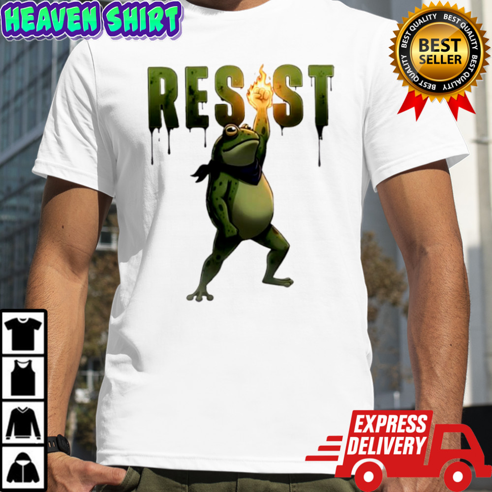 Fire Fist Resist Frog Portland Protest Frog shirt
