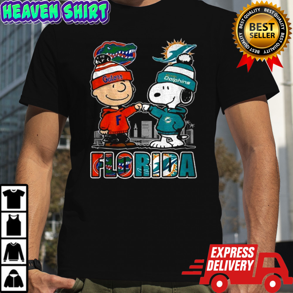 Florida Gators Miami Dolphins Snoopy and Charlie Brown shirt