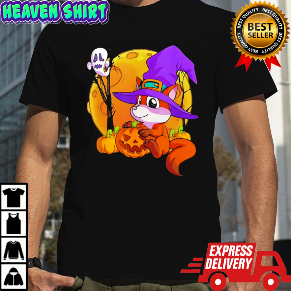 Fox Witch Hat halloween shirt