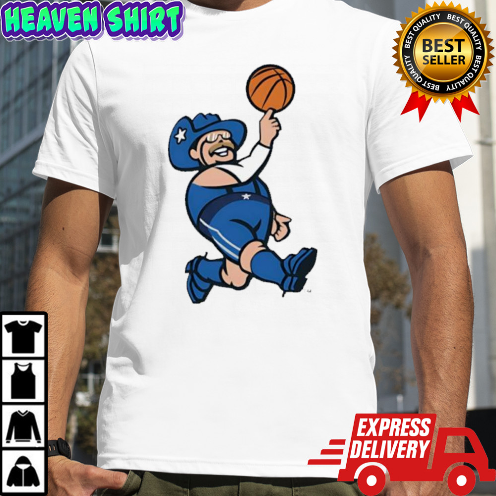 Frisco RoughRiders x Dallas Mavericks mascot shirt