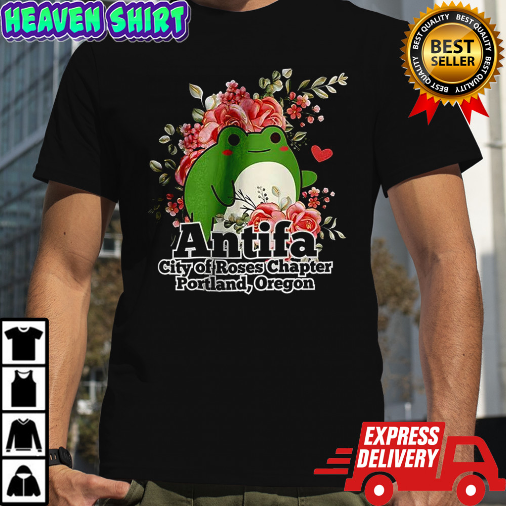 Frog Antifa City of roses chapter portland Oregon shirt