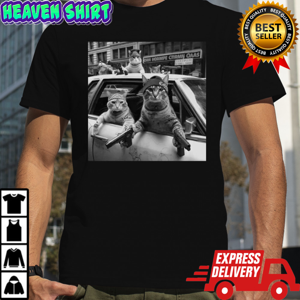 Gangster Cats Street Selfie Cat T-Shirt