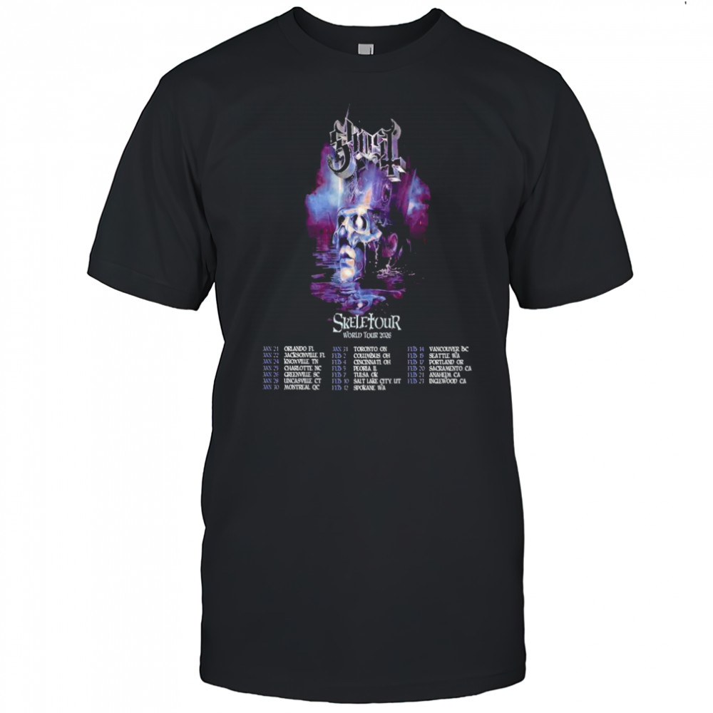 Ghost Skeletour World Tour 2026 Dates T-shirt