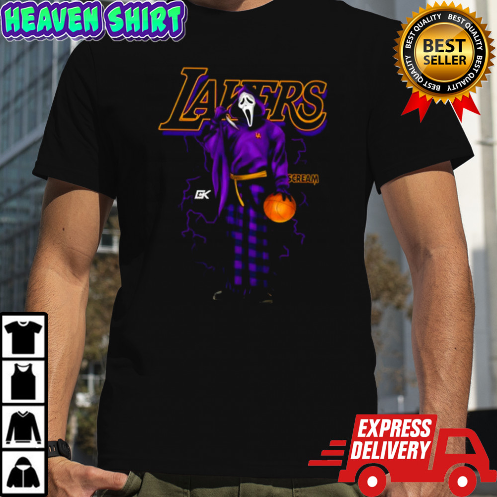 Ghostface Lakers scream Los Angeles Lakers Halloween shirt