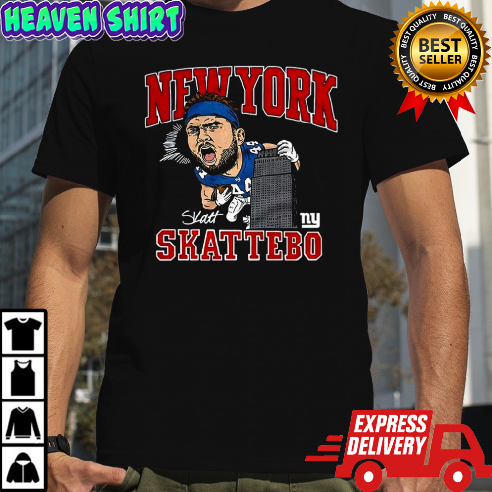 Giants Cam Skattebo signature cartoon shirt