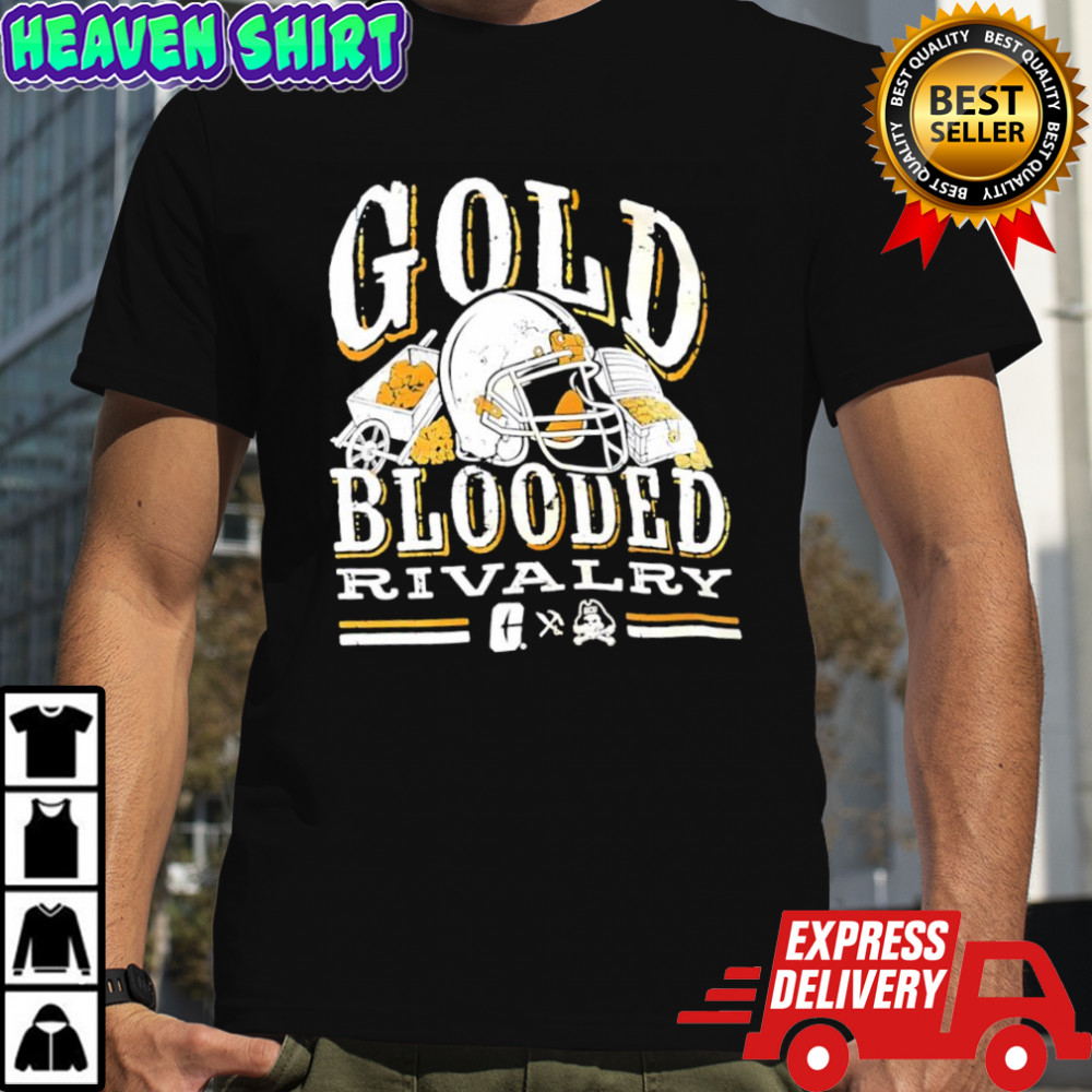 Gold Blooded Rivalry helmet logo shirt