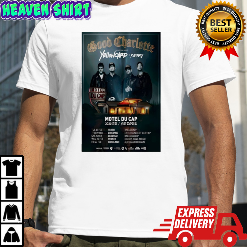 Good Charlotte Yellowcard And Kisschasy Motel Du Cap 2026 Tour Shirt