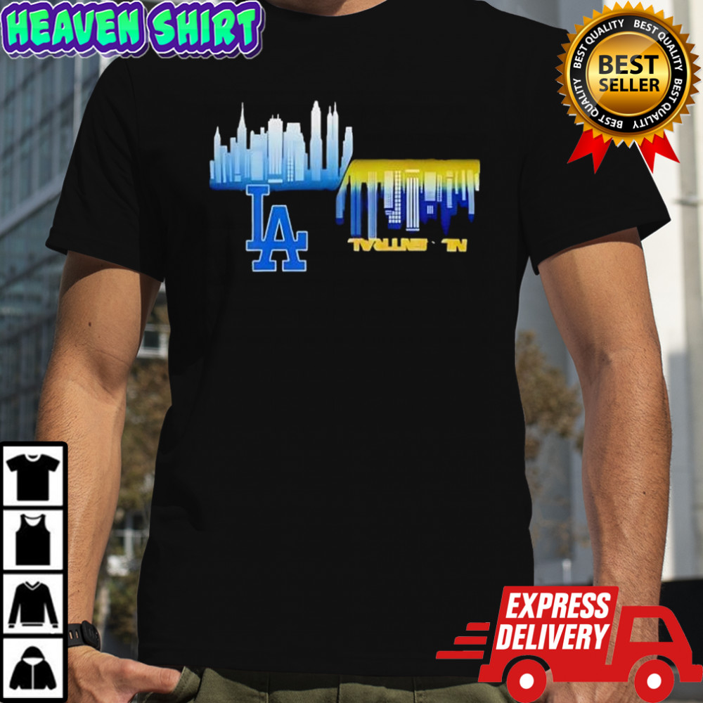 Good los angeles Dodgers vs milwaukee brewers mlb gameday schedule skyline city 2025 shirt