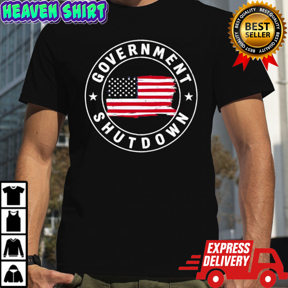 Government Shutdown 2025 American Flag Trump shirt