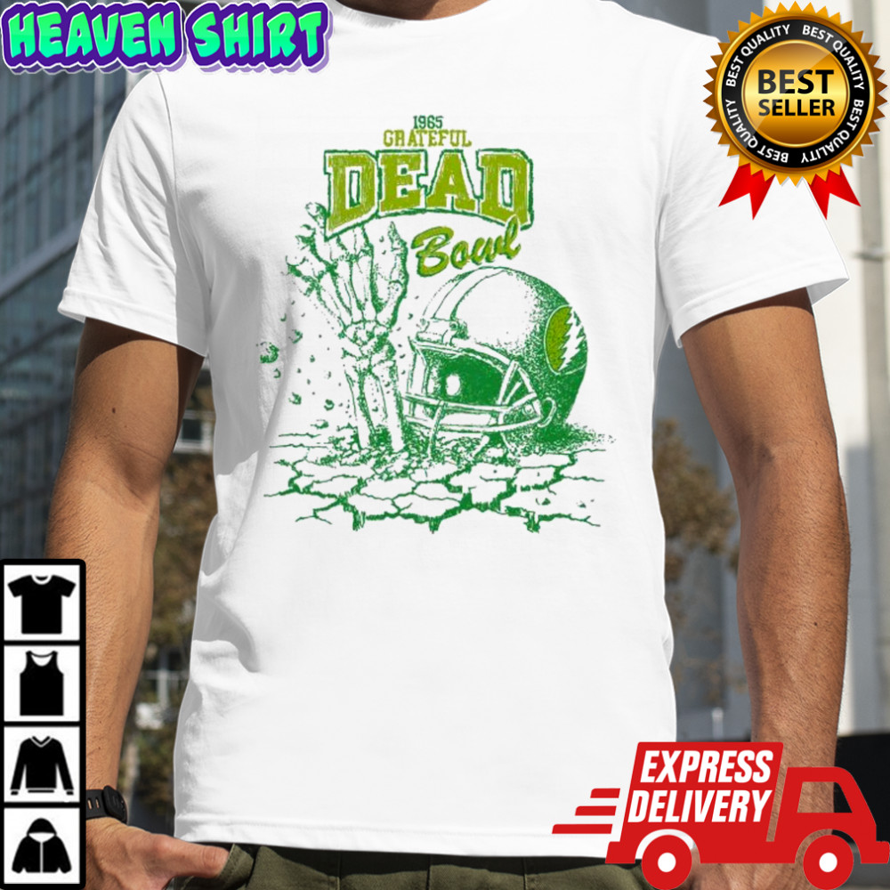 Grateful Dead Bowl 1965 Helmet Skeleton Hand T-Shirt