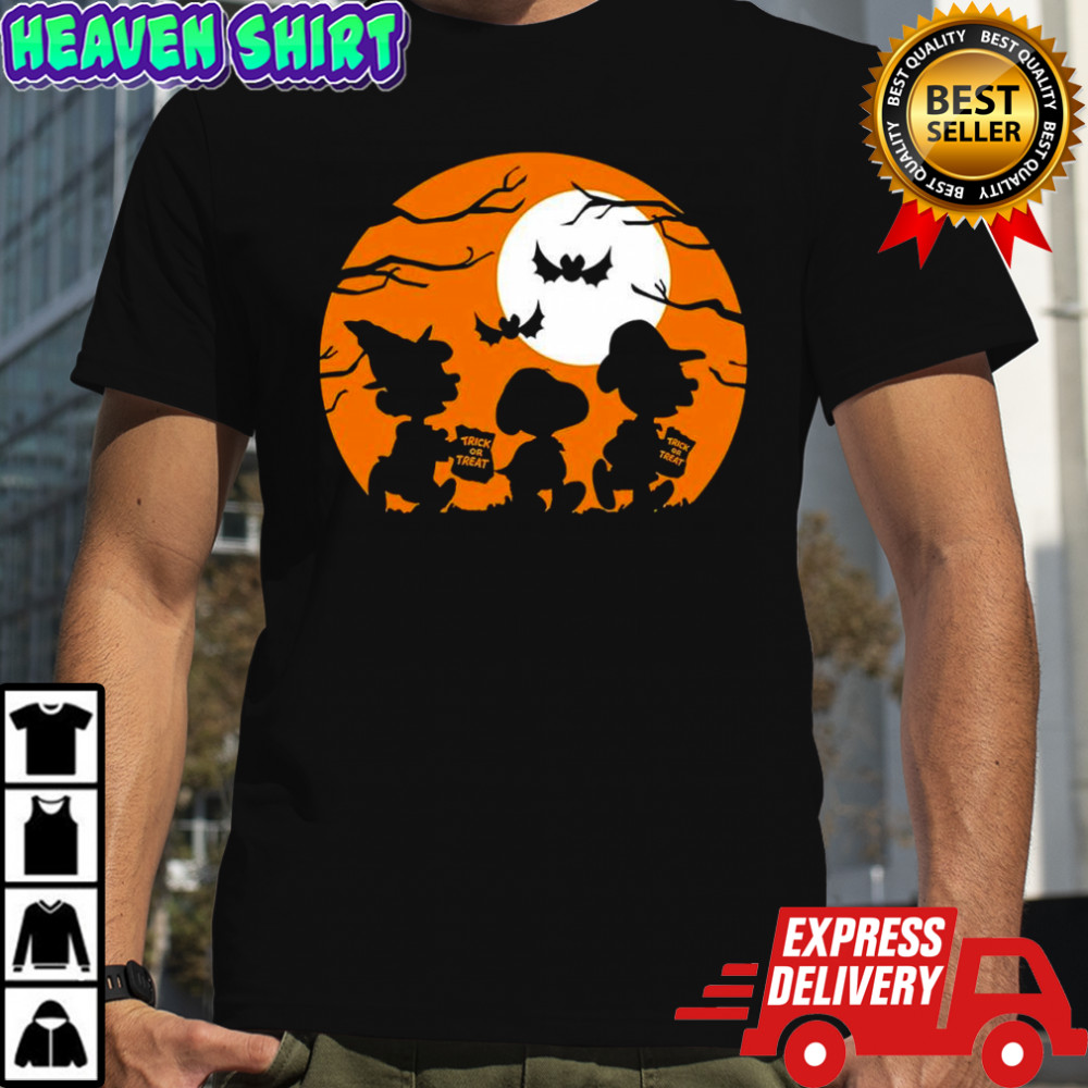 Great Pumpkin Charlie Brown Peanuts Trick Or Treat Silhouettes shirt