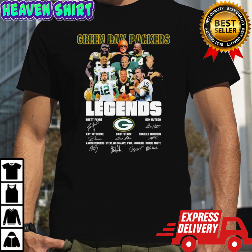 Green Bay Packers Legends Signatures T-shirt