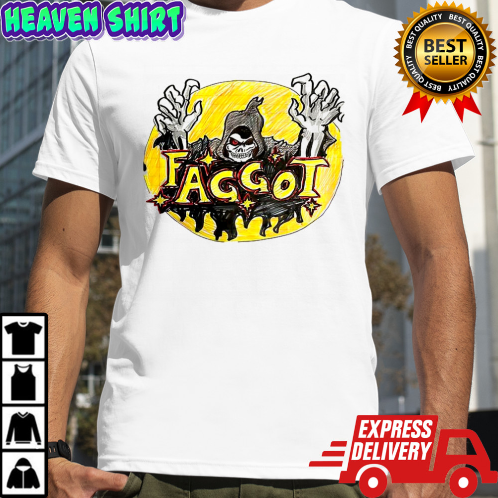 Grim Reaper Faggot sketch Halloween shirt