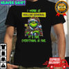 Grinch Christmas Tree X Dollar General I Work At It’s Fine Everything Is Fine T-Shirt