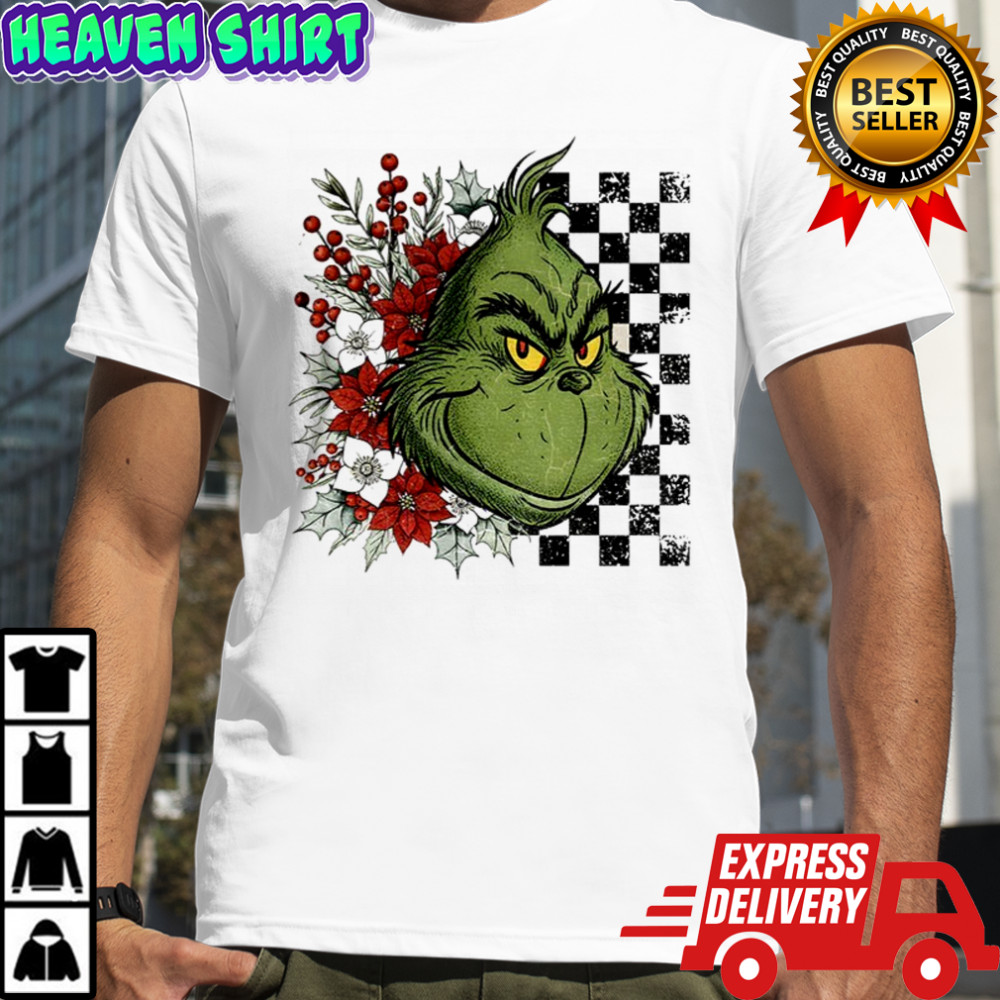 Grinch floral Christmas Characters Merry Christmas 2025 shirt