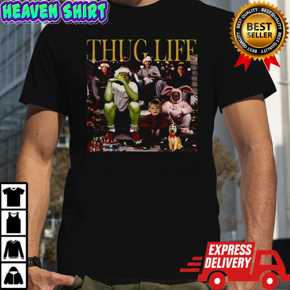 Grinch Home Alone Characters Thug Life Christmas 2025 shirt