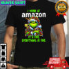 Grinch i work at Amazon logo it’s fine everything is fine shirt