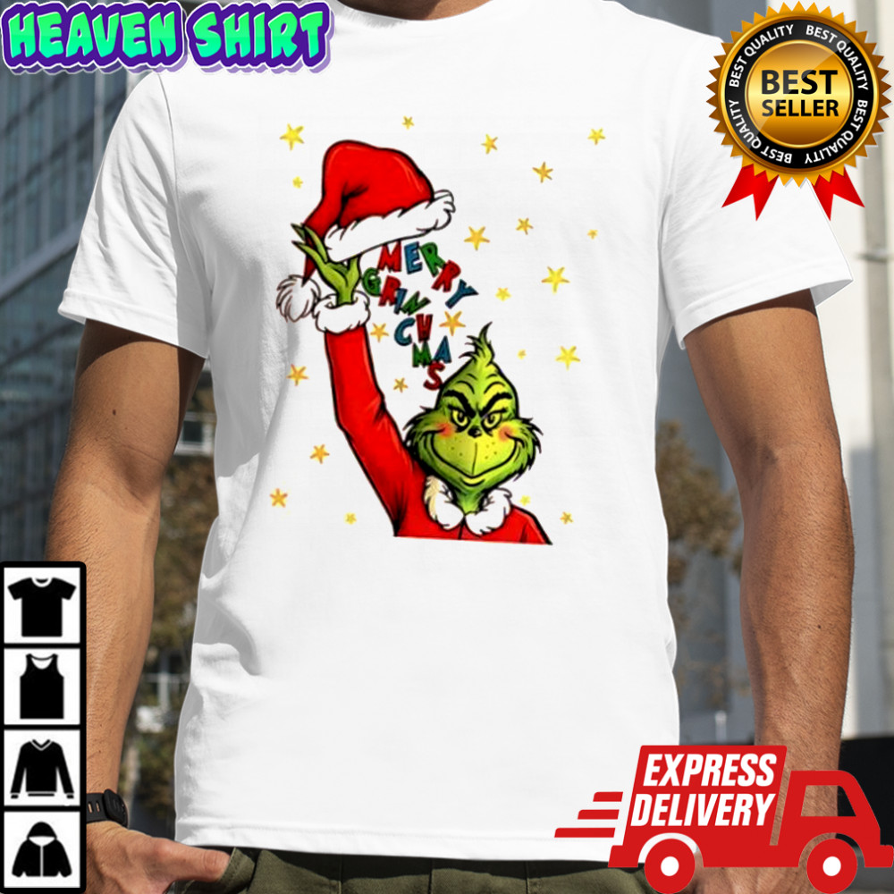 Grinch Santa Hat Merry Grinchmas Merry Christmas shirt