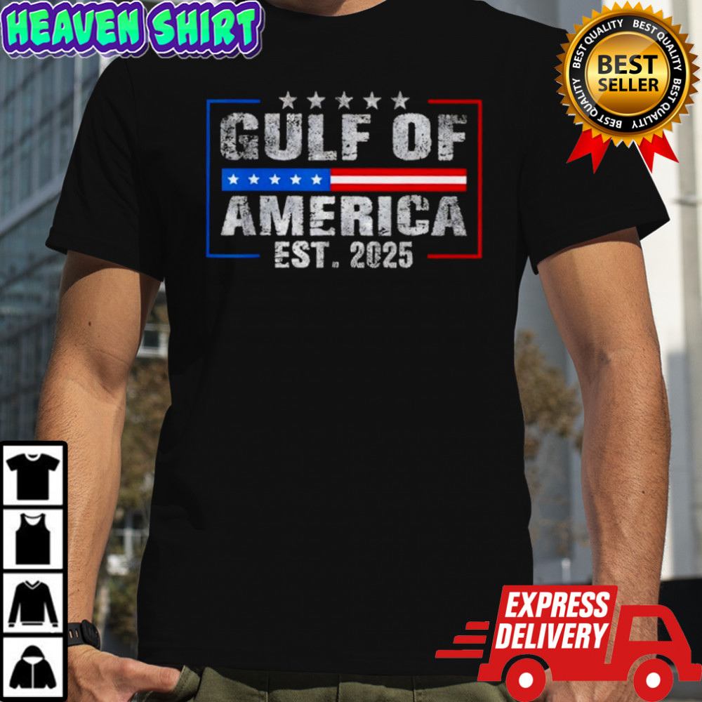 Gulf of America Est 2025 Vintage USA Coastal Patriot Shirt