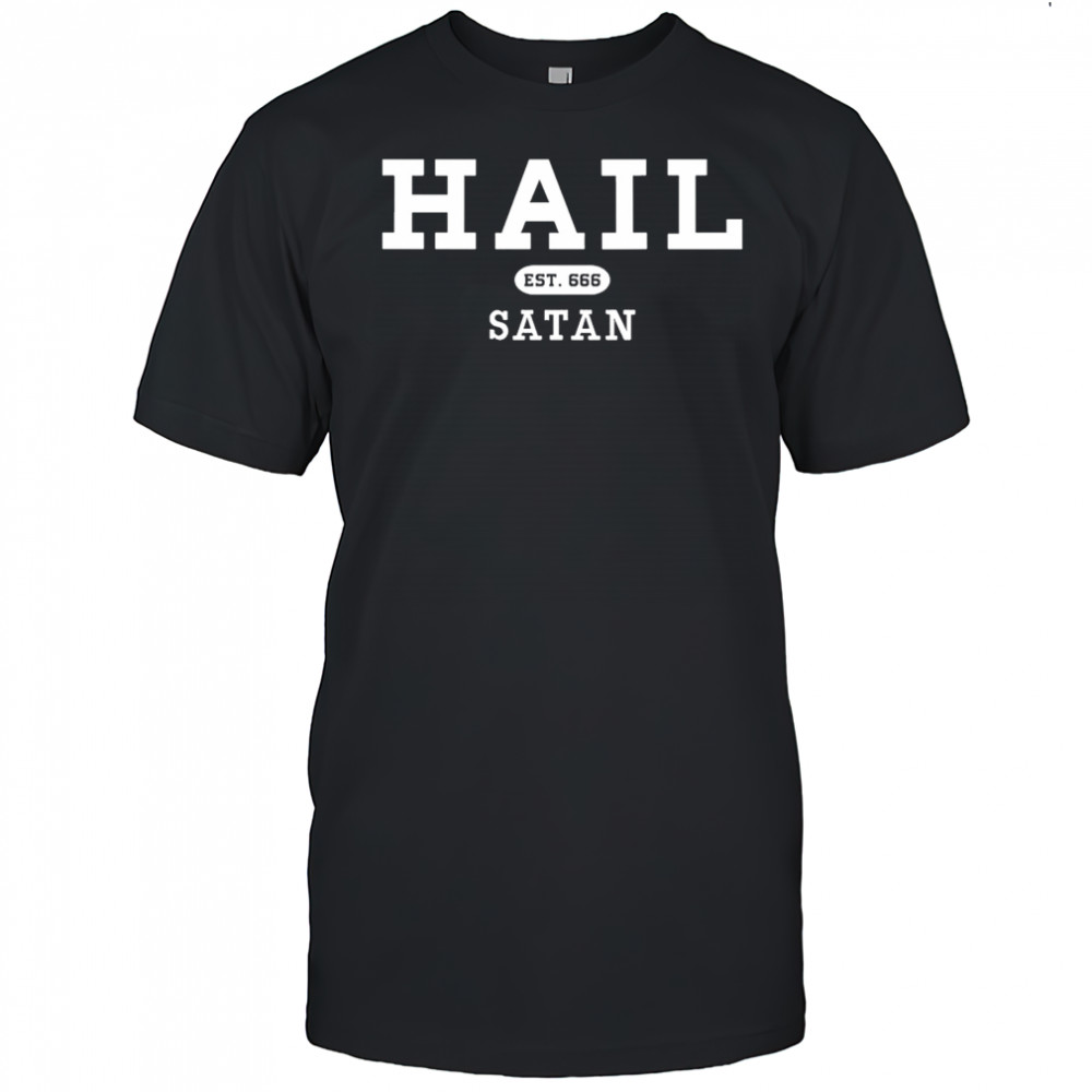 Hail Satan Collegiate Est 666 T-shirt