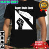 Hands paper beats rock logo shirt